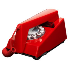 Wild & Wolf Trim Retro Classic Design Telephone – Red